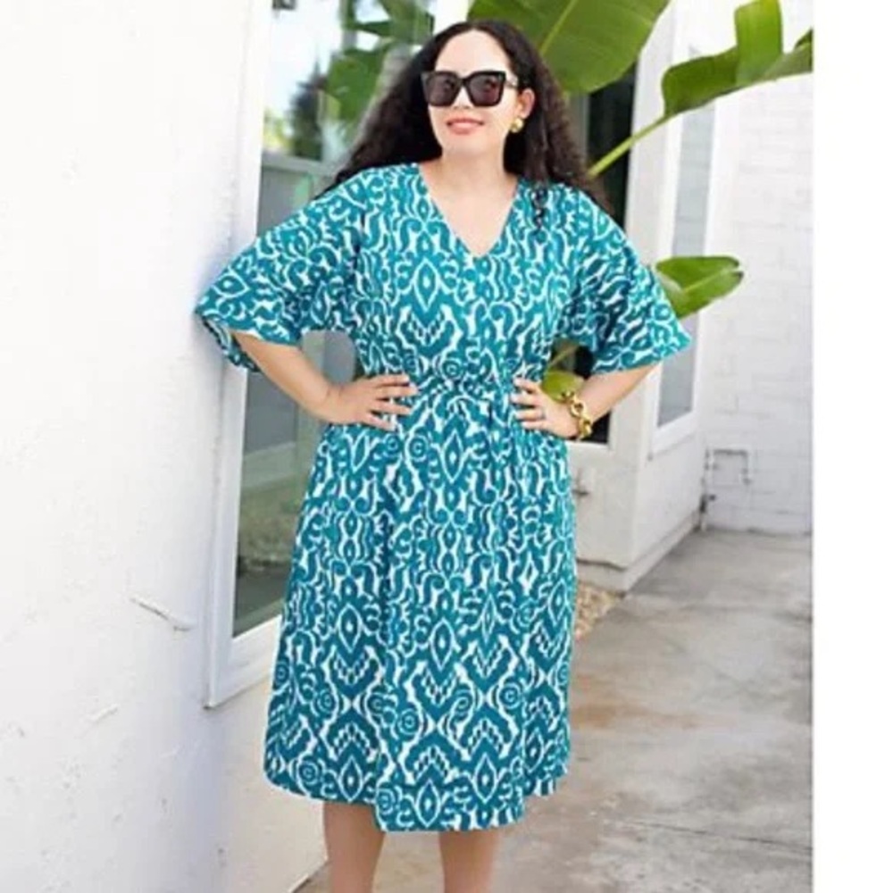 GIRL WITH CURVES Textured Woven Caftan Dress A598769